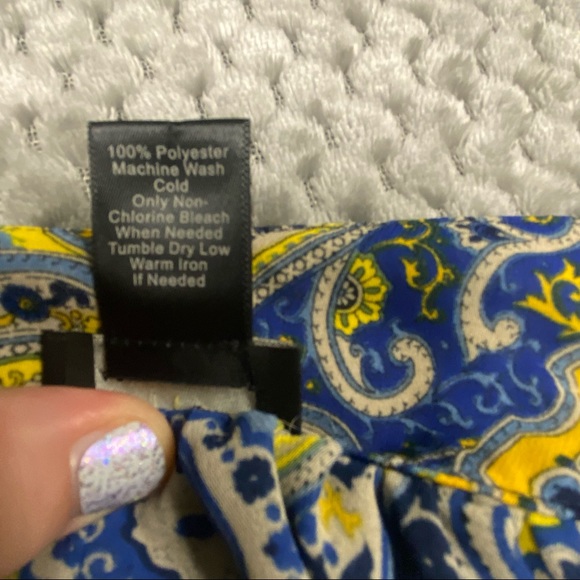 Ann Taylor Beautiful Moroccan Print Top with Sash Belt - Picture 3 of 5